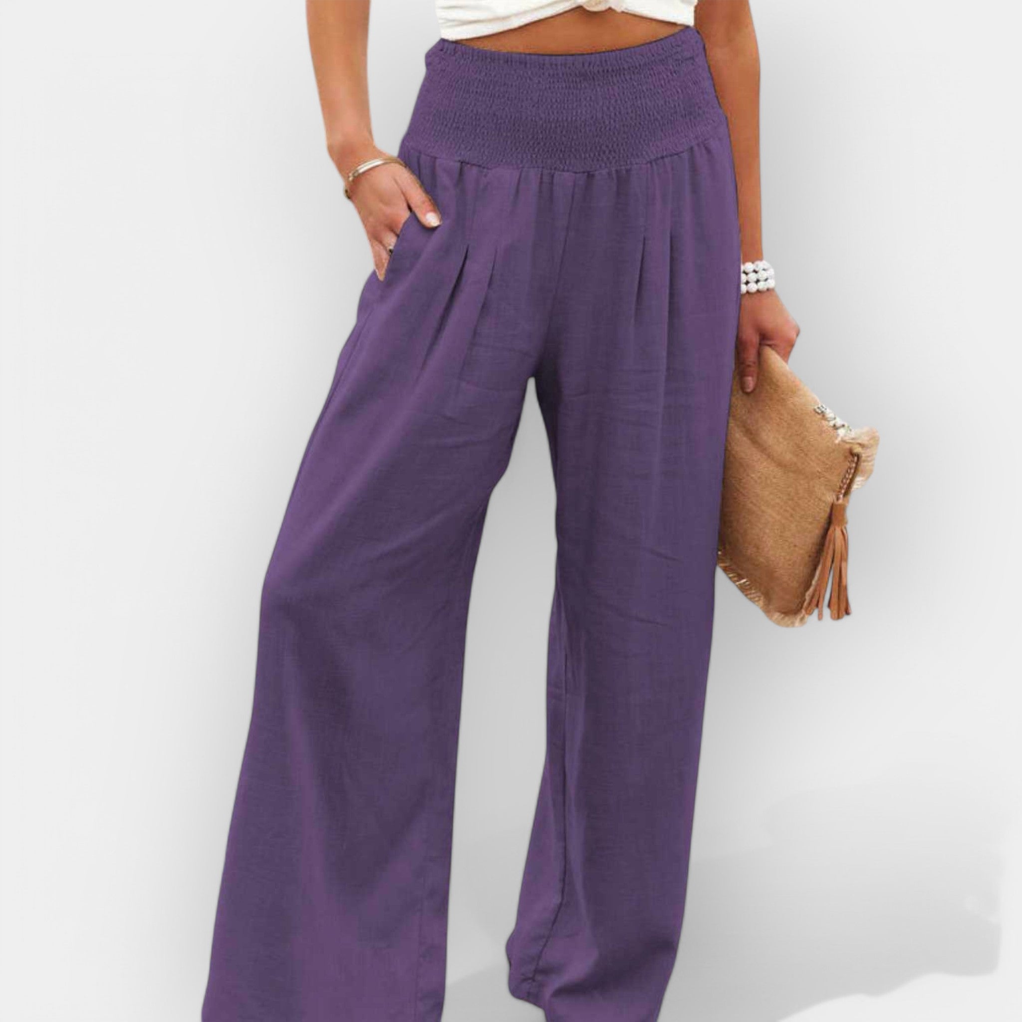 Pantalón Fluido con Cintura Elástica
