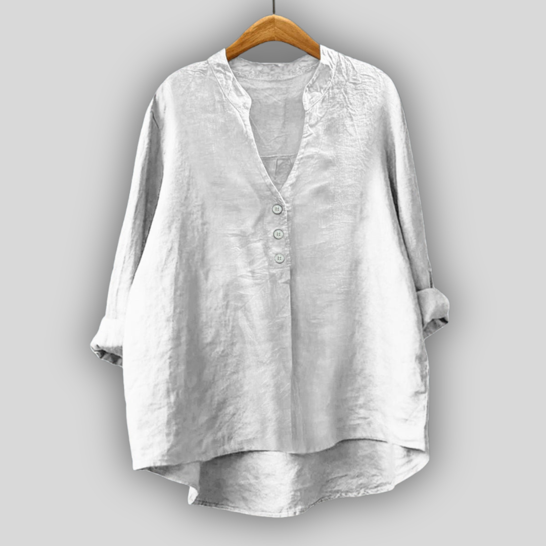 Blusa marrón con botones