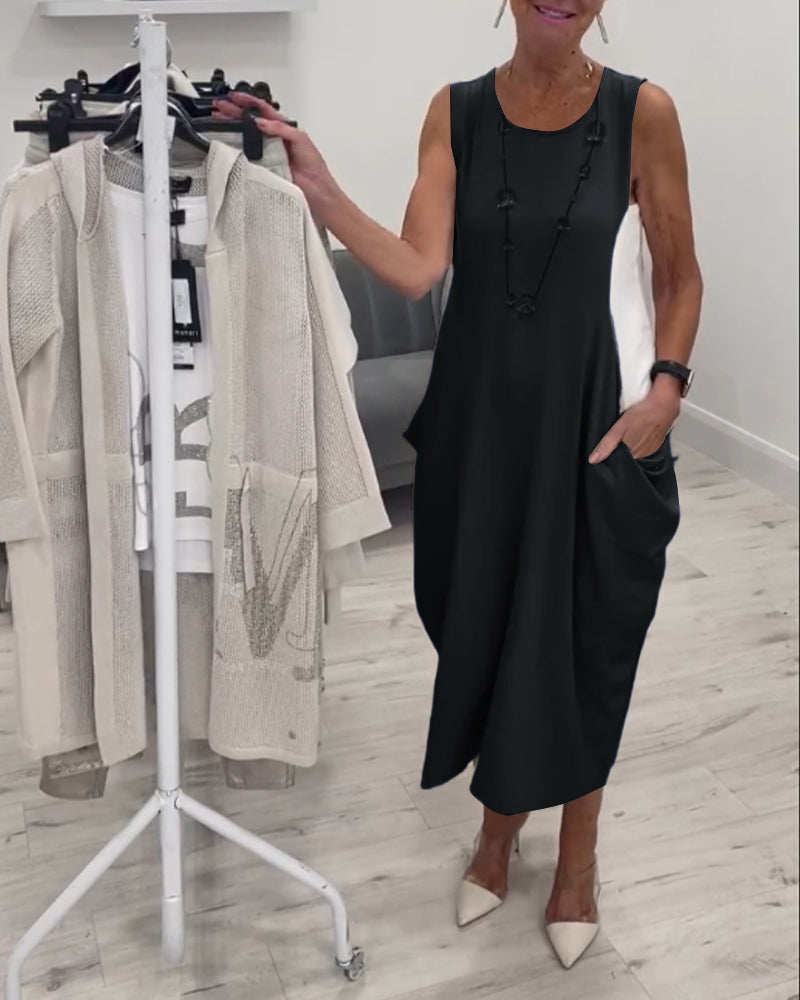 Vestido Sin Mangas y Cómodo