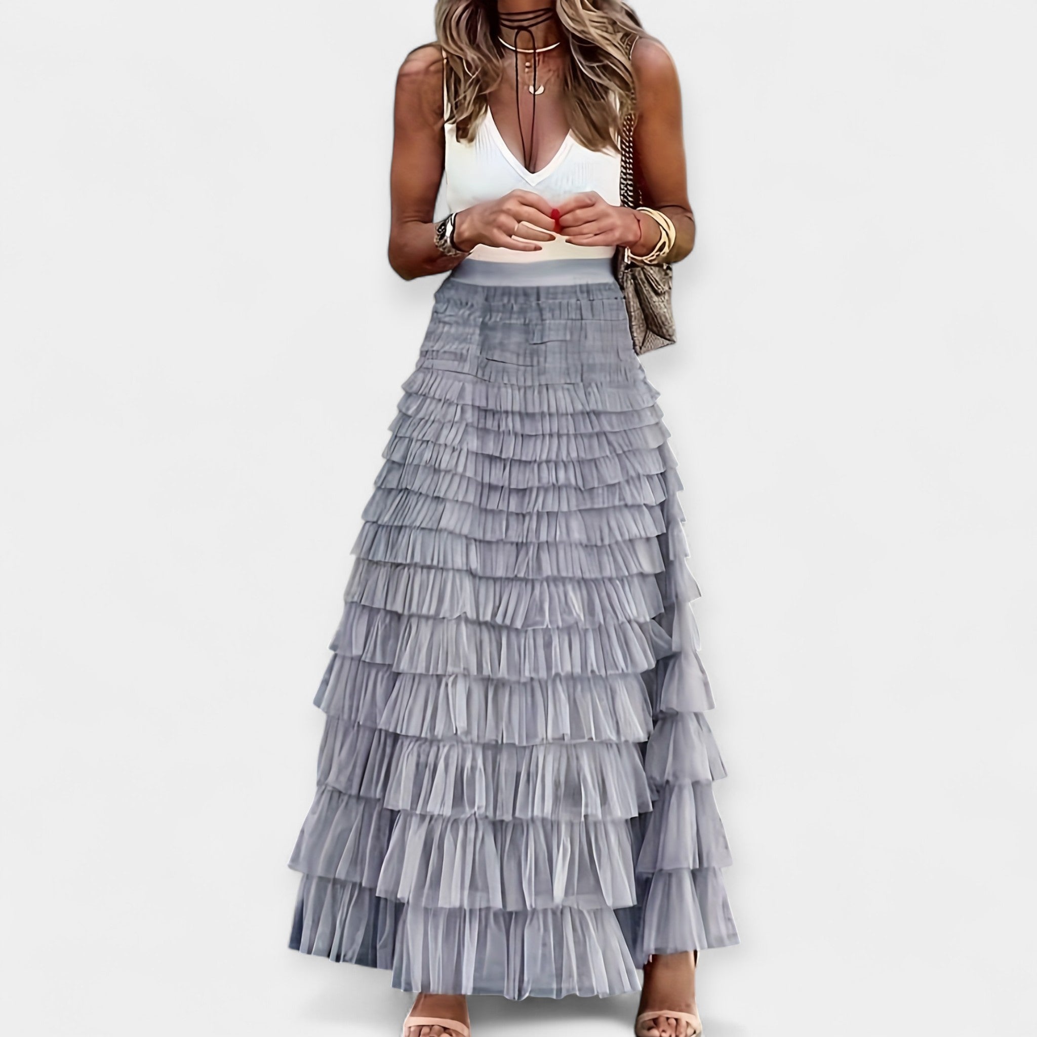 Falda Boho con Encaje