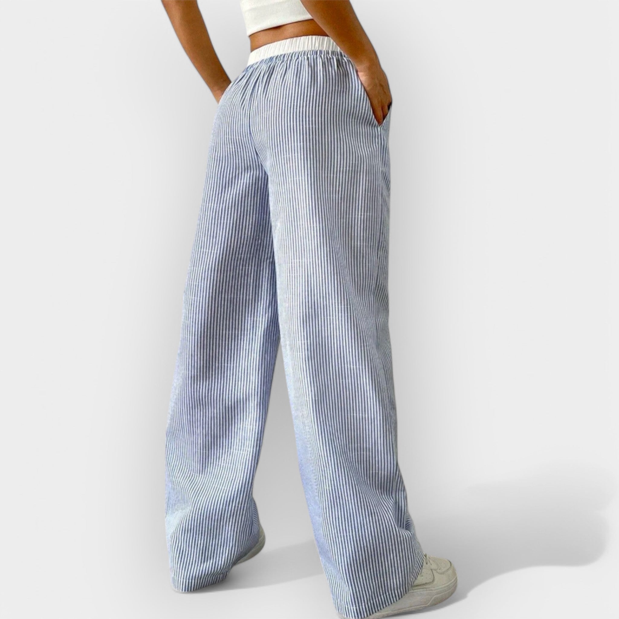 Pantalón Oversized con Rayas Verticales
