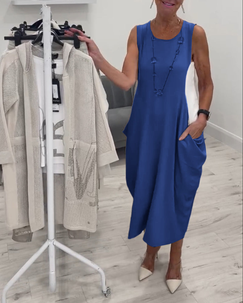 Vestido Sin Mangas y Cómodo