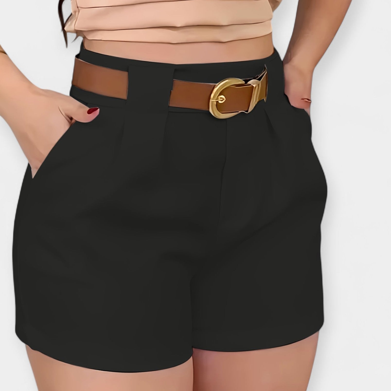 Shorts Plisados Blancos