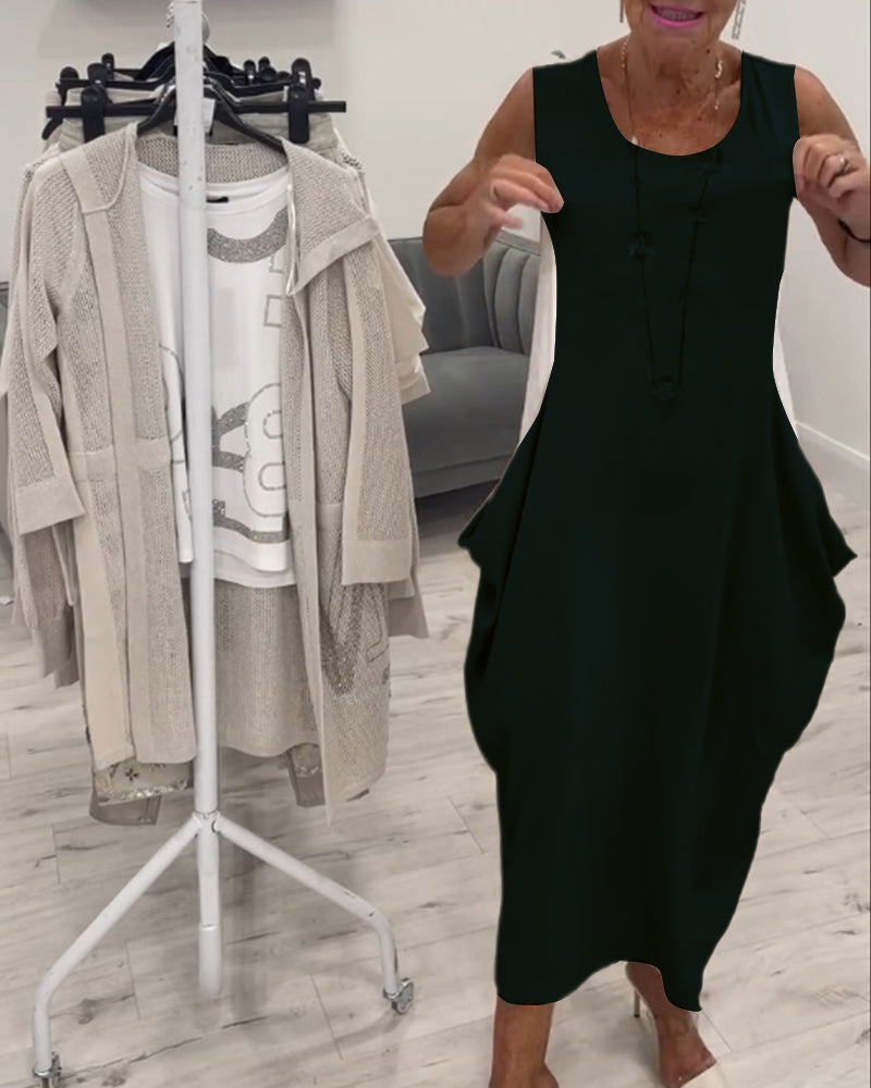 Vestido Sin Mangas y Cómodo