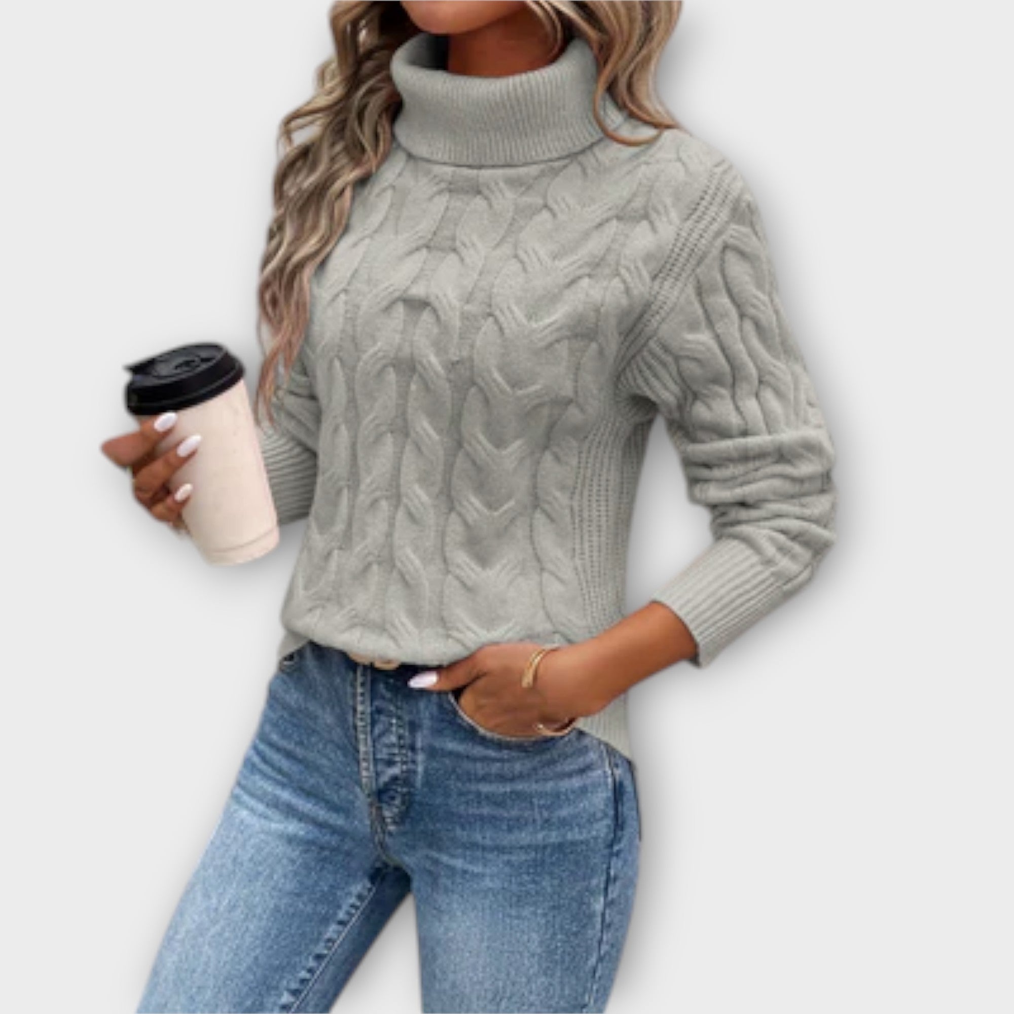 Amelia – Elegante suéter de punto enrollado