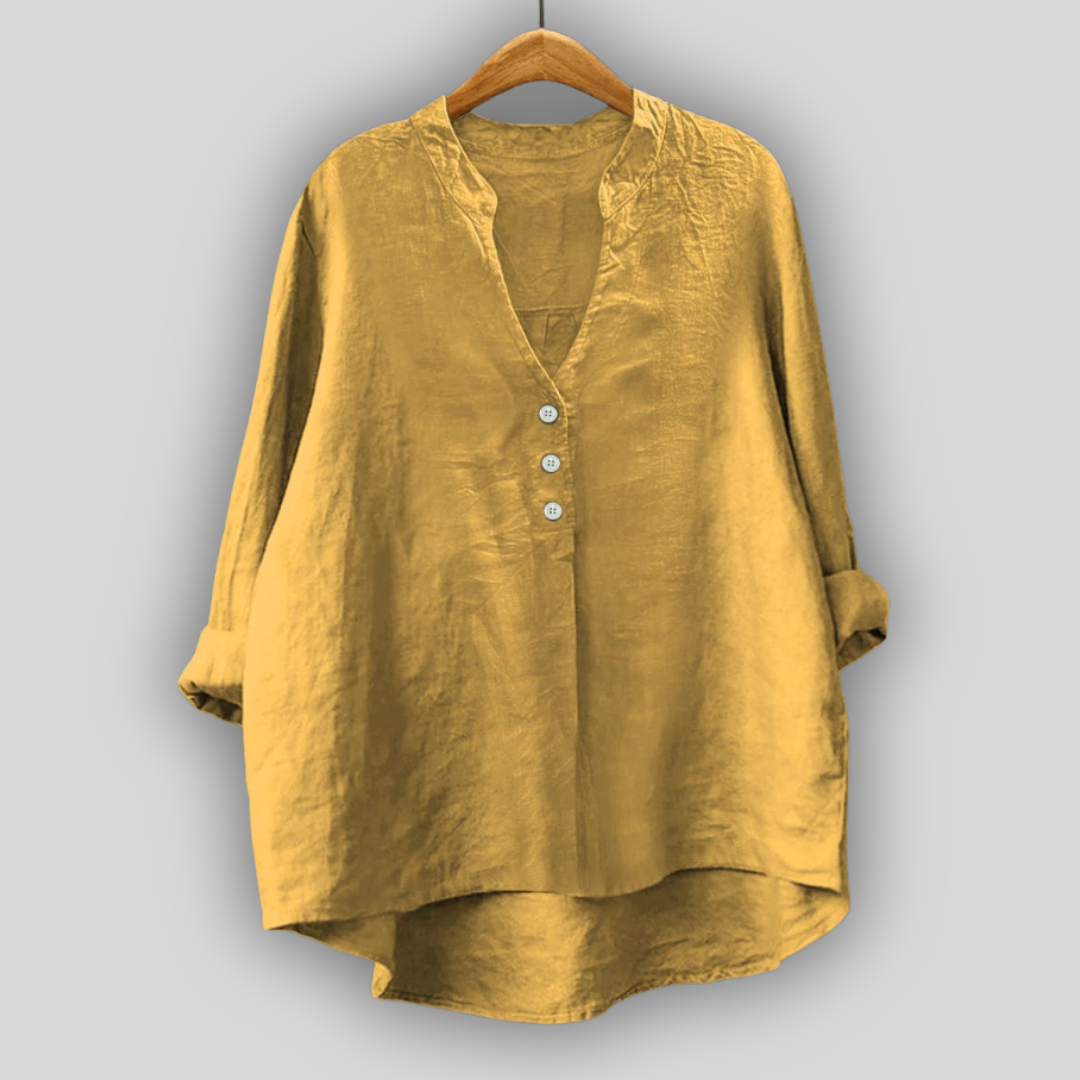 Blusa marrón con botones