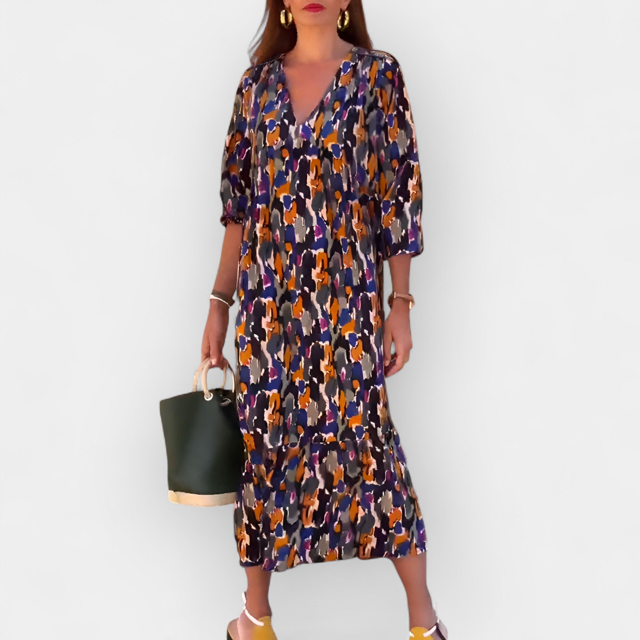 Vestido Vintage con Estampado Floral