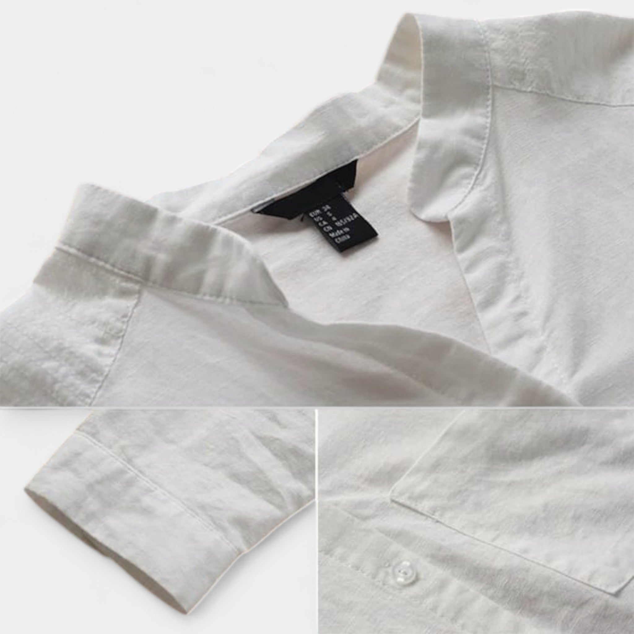 Camisa de Lino y Algodón con Estilo Casual