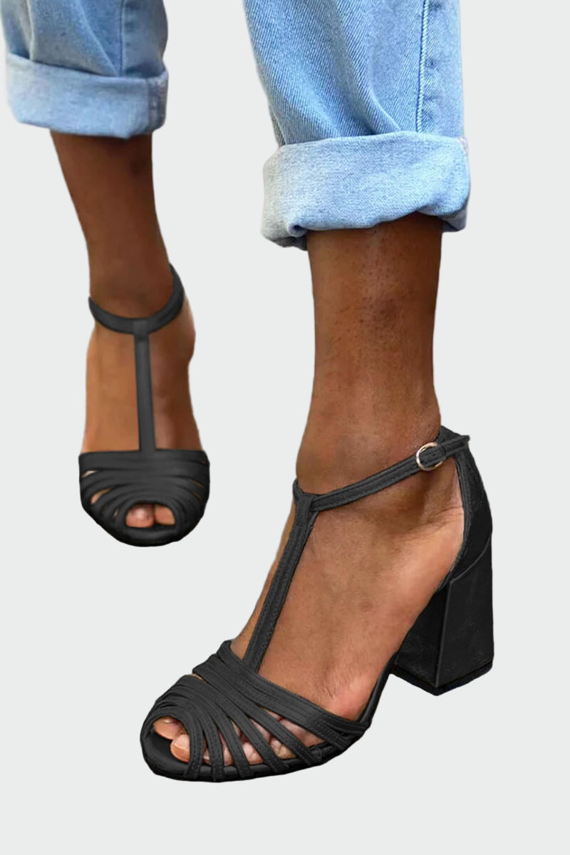 Sandalias elegantes con tiras en T