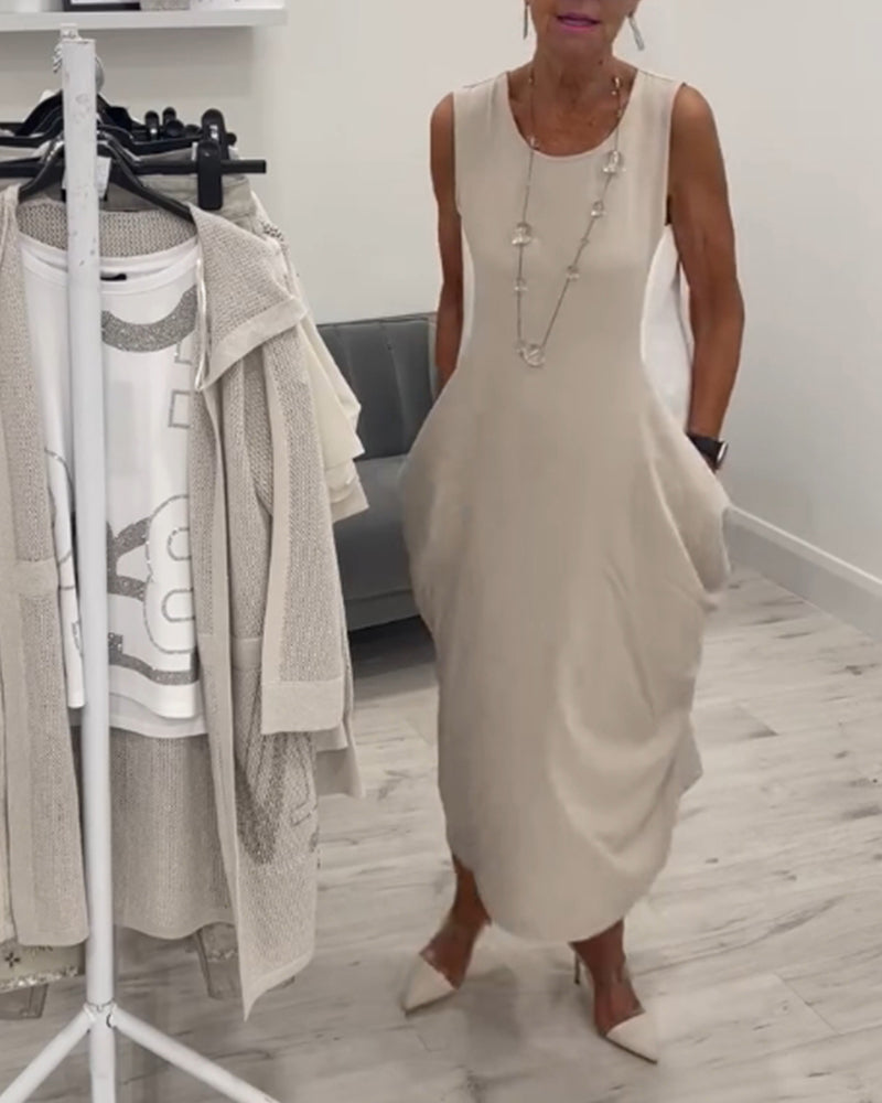 Vestido Sin Mangas y Cómodo