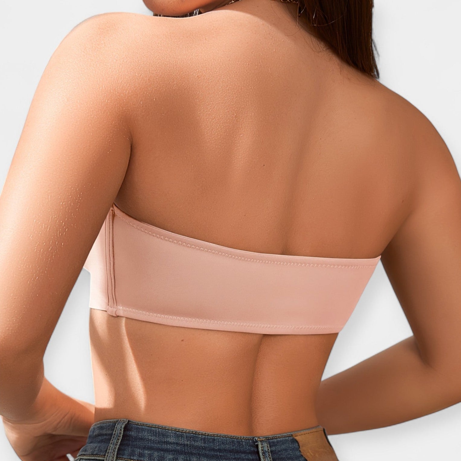 Sujetador bandeau sin tirantes y sin relleno