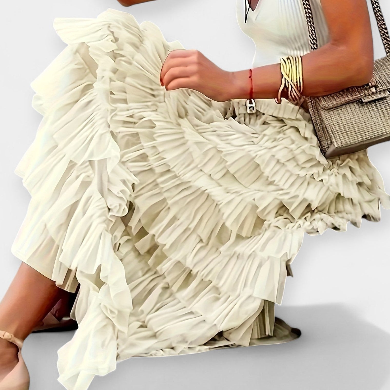 Falda Boho con Encaje