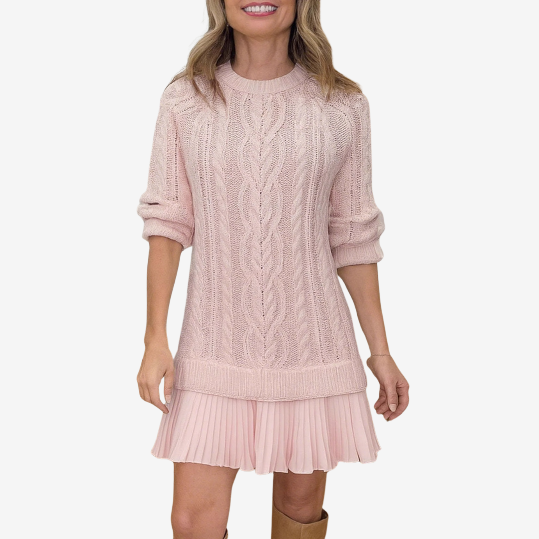 Vestido de punto trenzado
