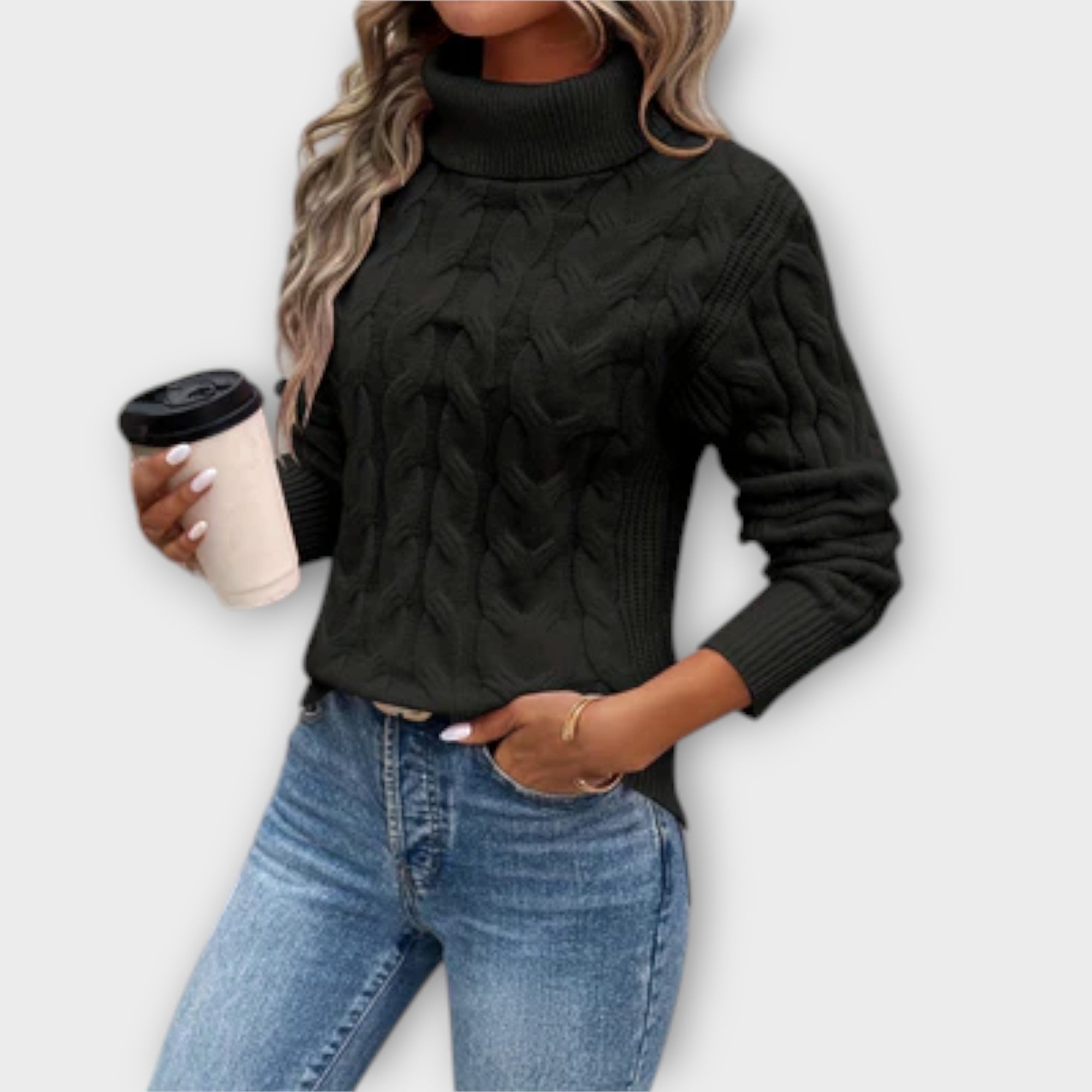 Amelia – Elegante suéter de punto enrollado