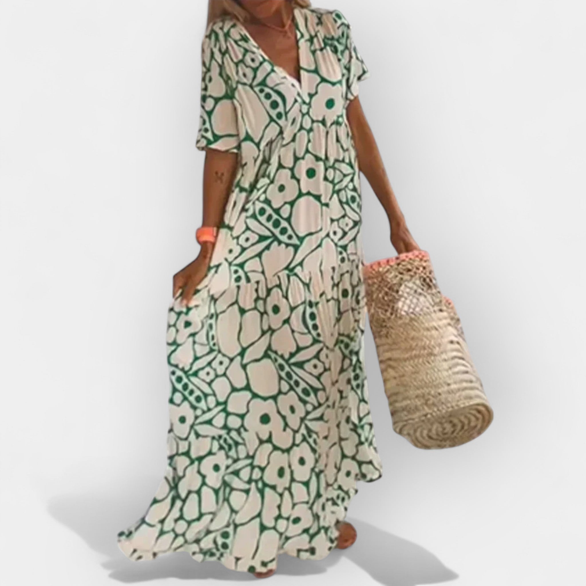 Vestido Floral con Corte Amplio