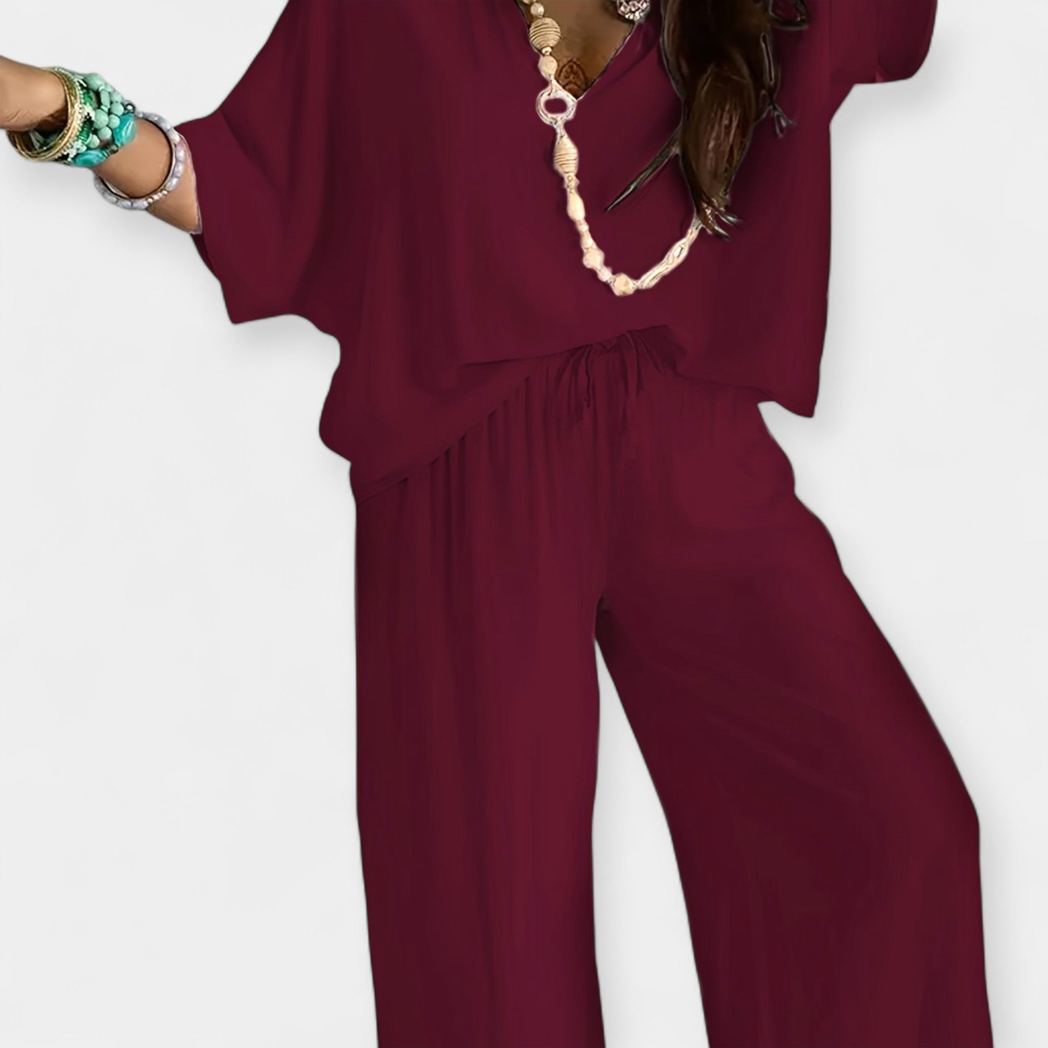 Conjunto Casual con Pantalón Ancho