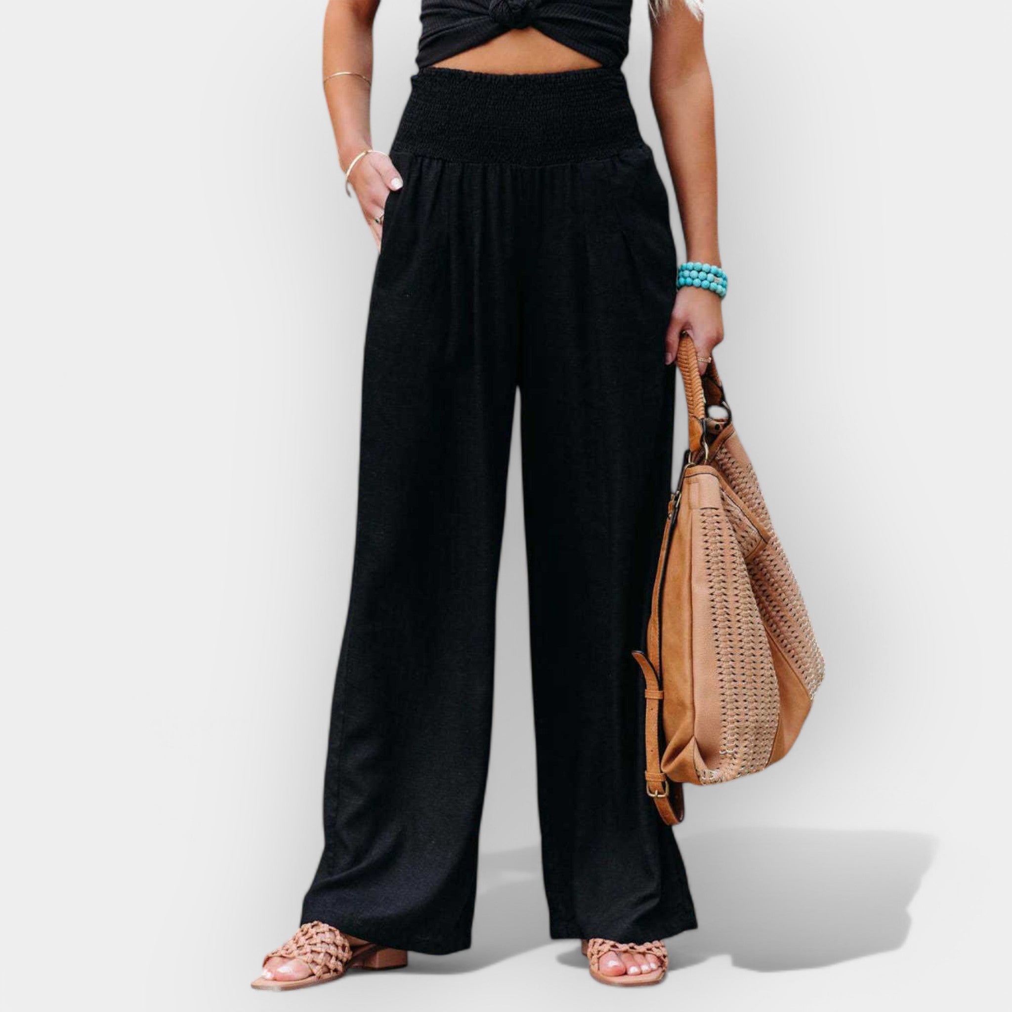 Pantalón Fluido con Cintura Elástica
