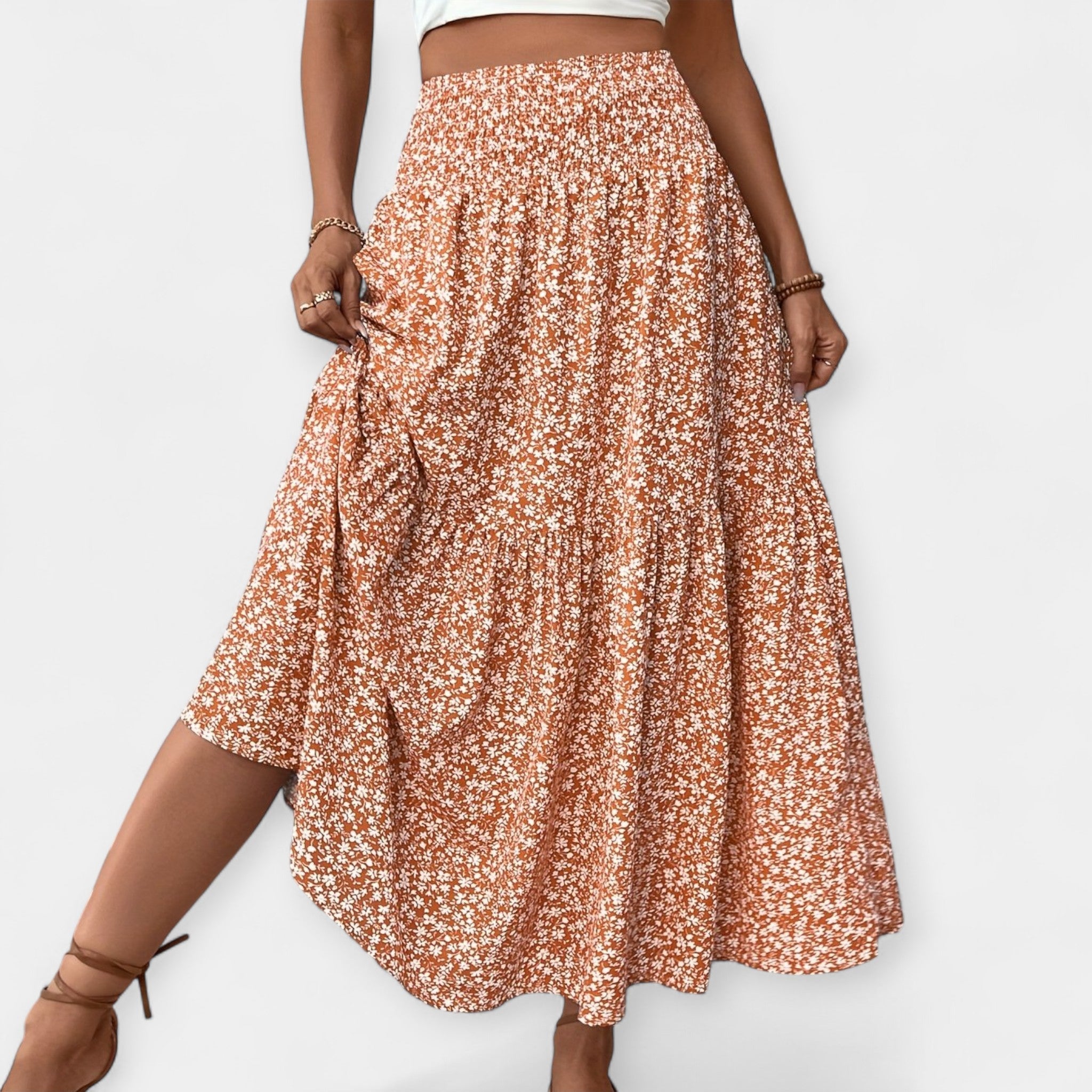 Falda Floral Casual y Cómoda