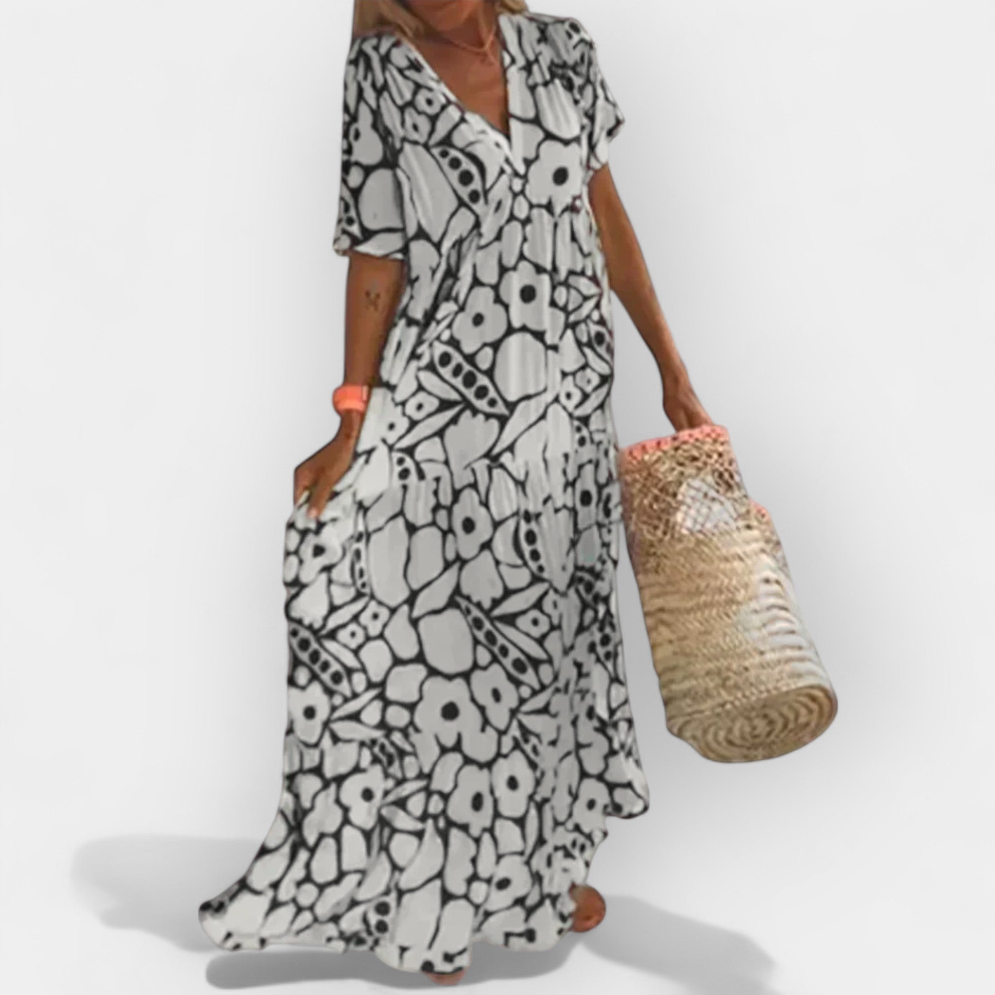Vestido Floral con Corte Amplio