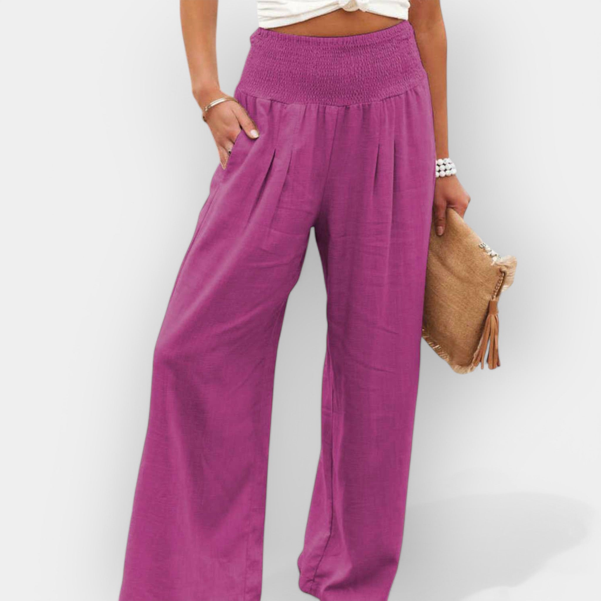 Pantalón Fluido con Cintura Elástica