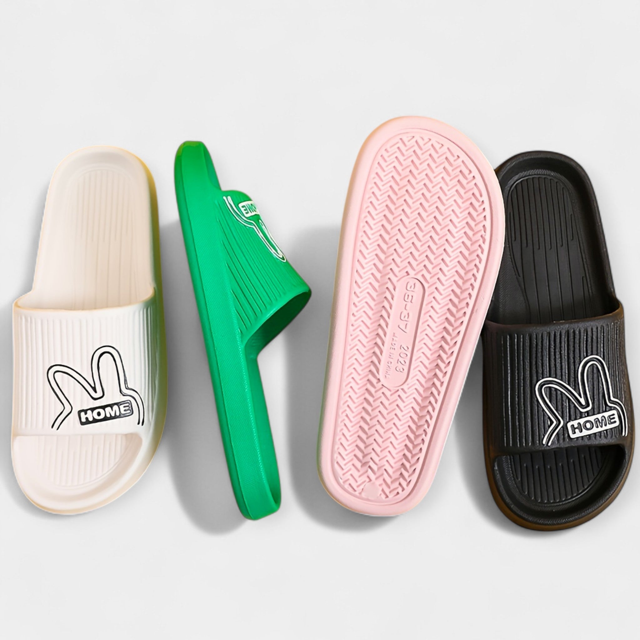 Pantuflas Femeninas con Diseño de Cartoon y Dedos Abiertos