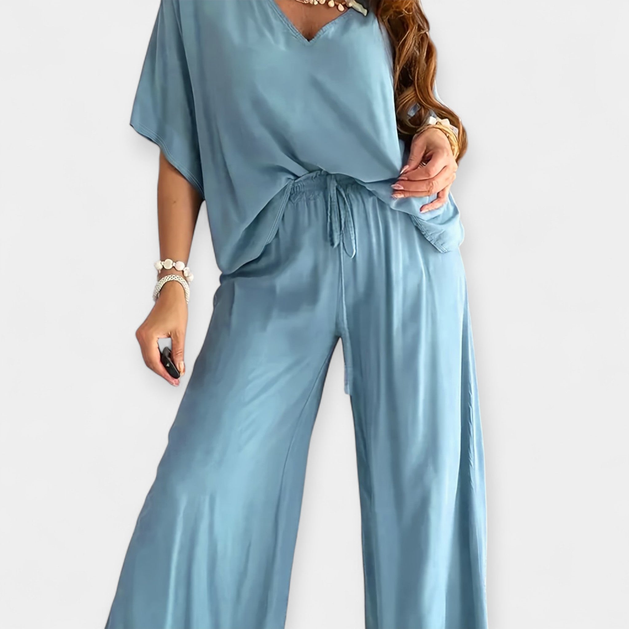 Conjunto Casual con Pantalón Ancho