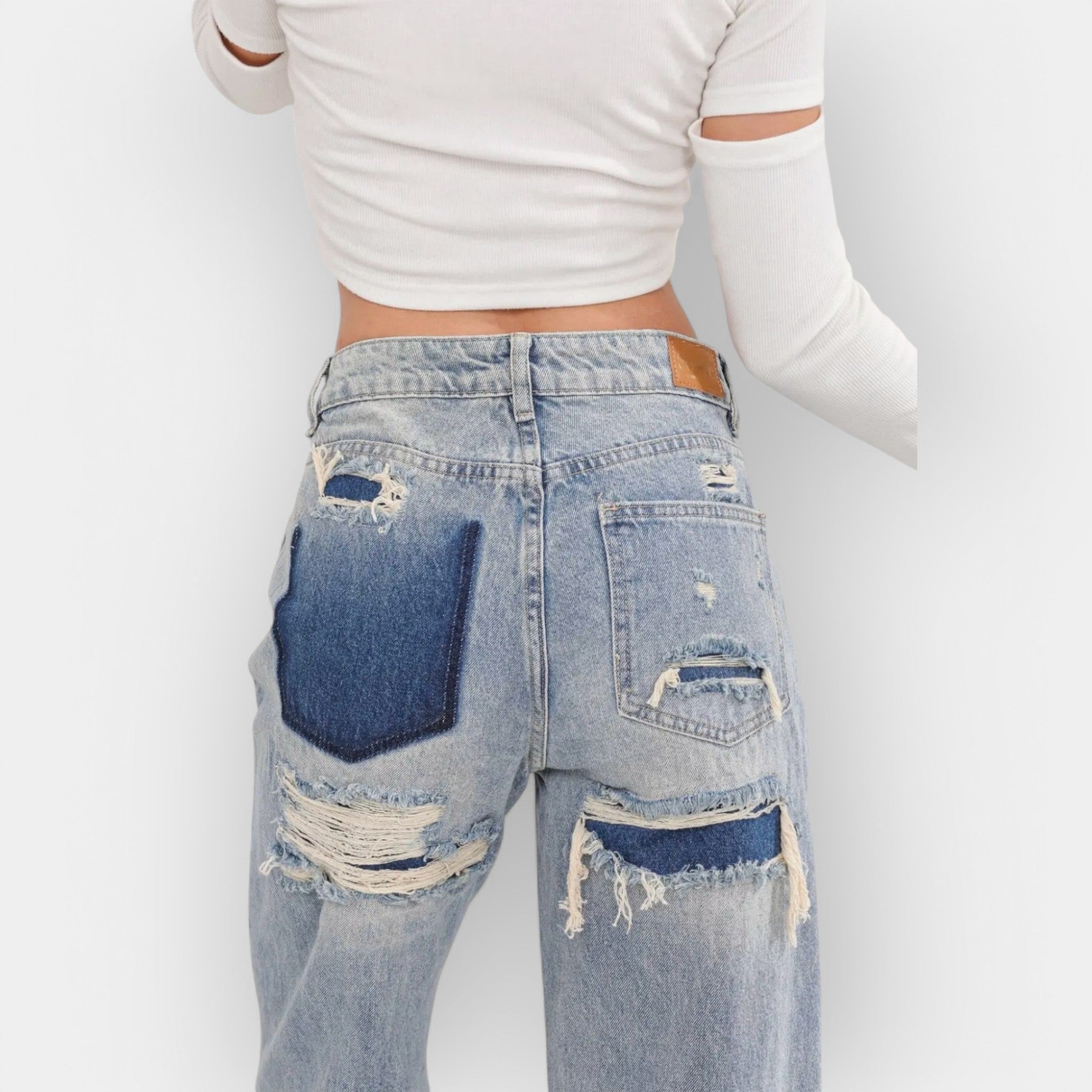 Jeans Vintage de Denim Deslavado