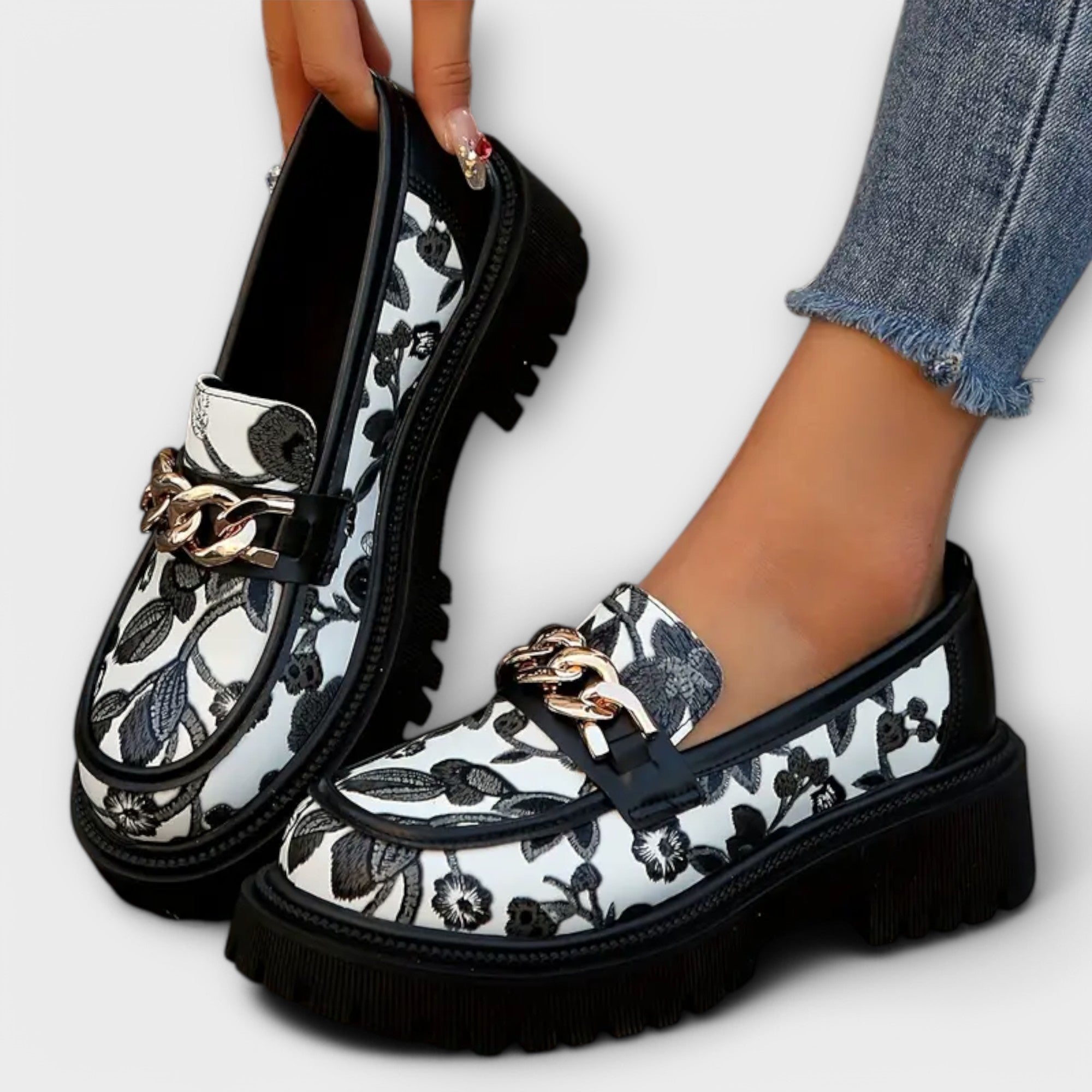 Sandra - Mocasines retro clásicos con estilo