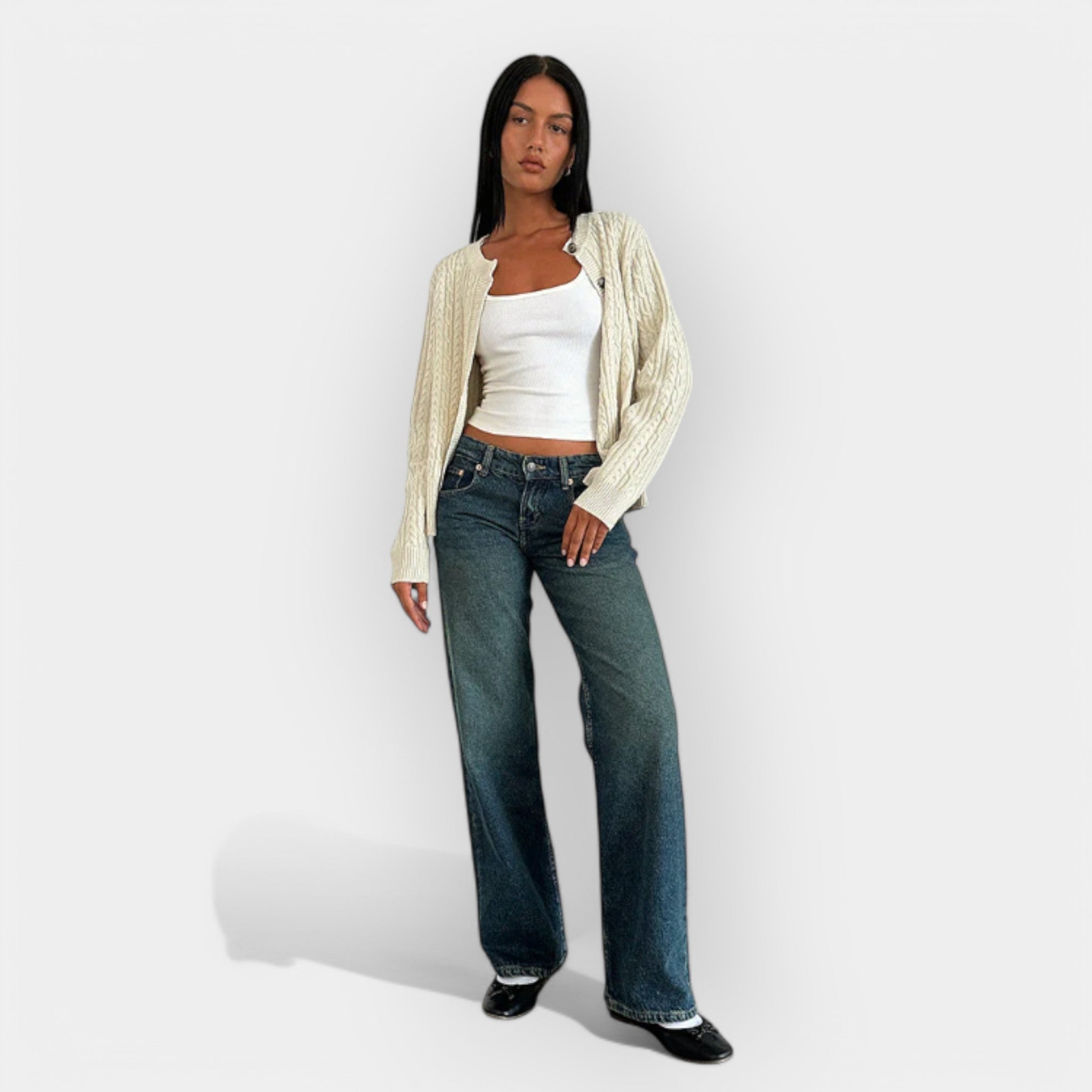 Jeans de Cintura Baja Cómodos