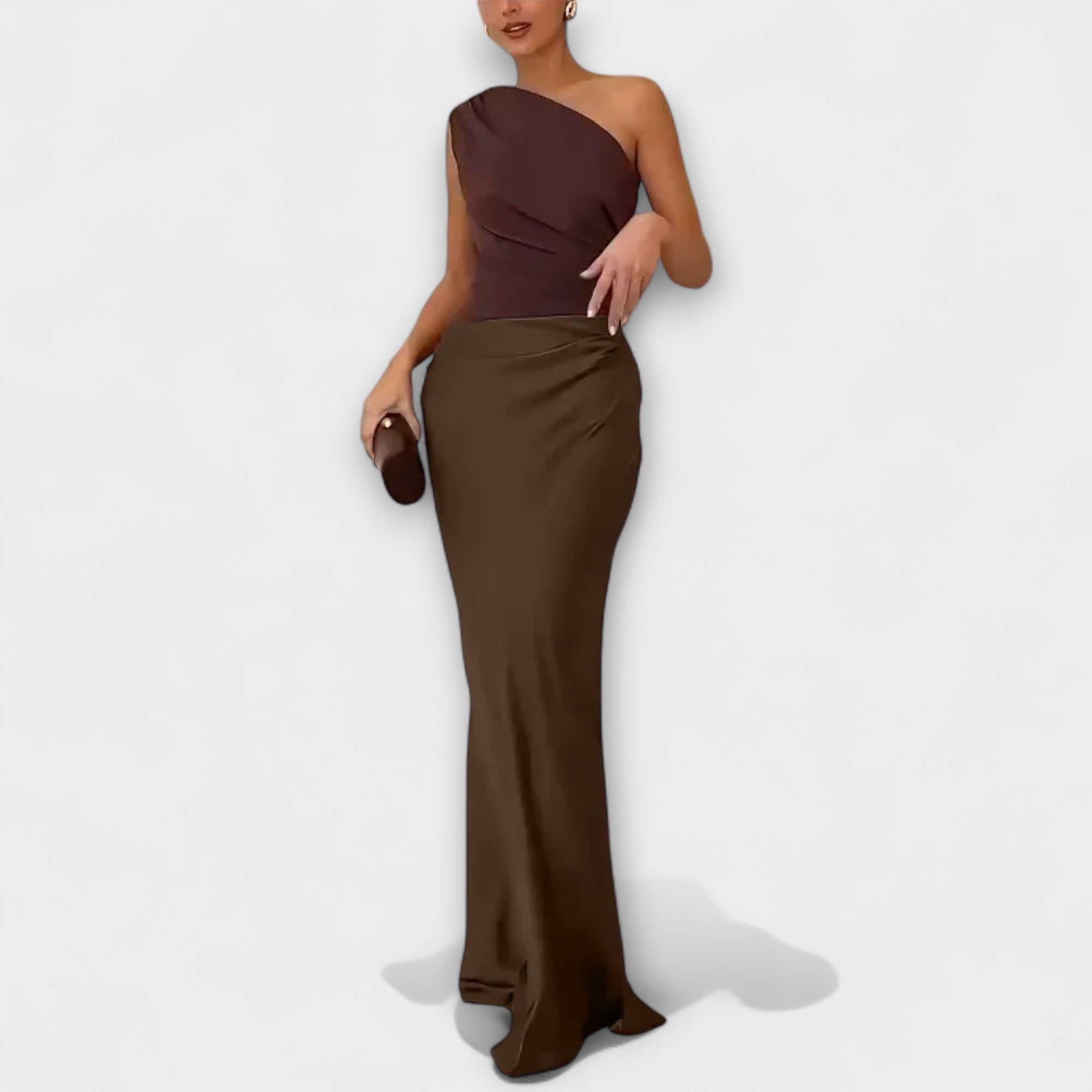 Vestido Maxi Asimétrico y Elegante