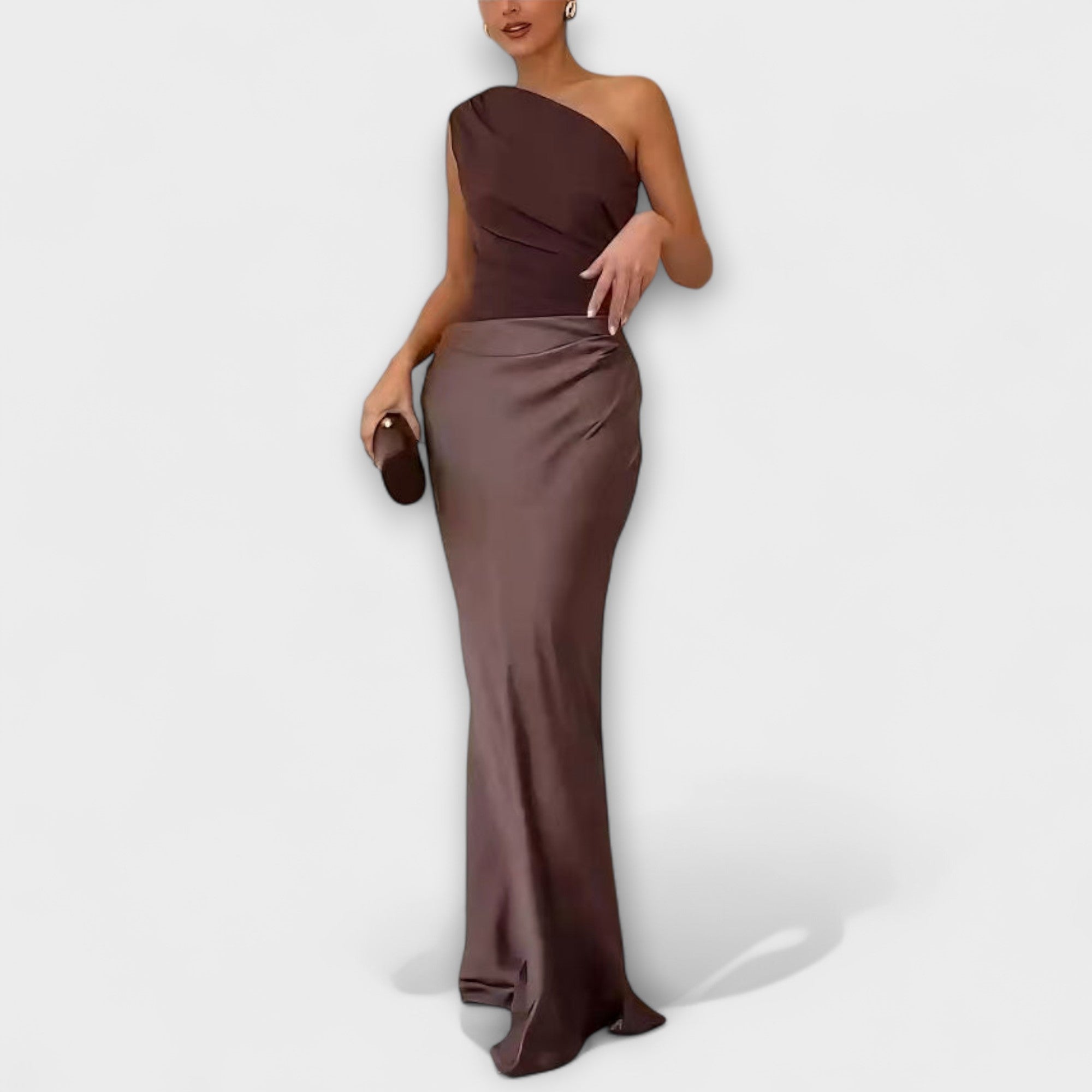 Vestido Maxi Asimétrico y Elegante