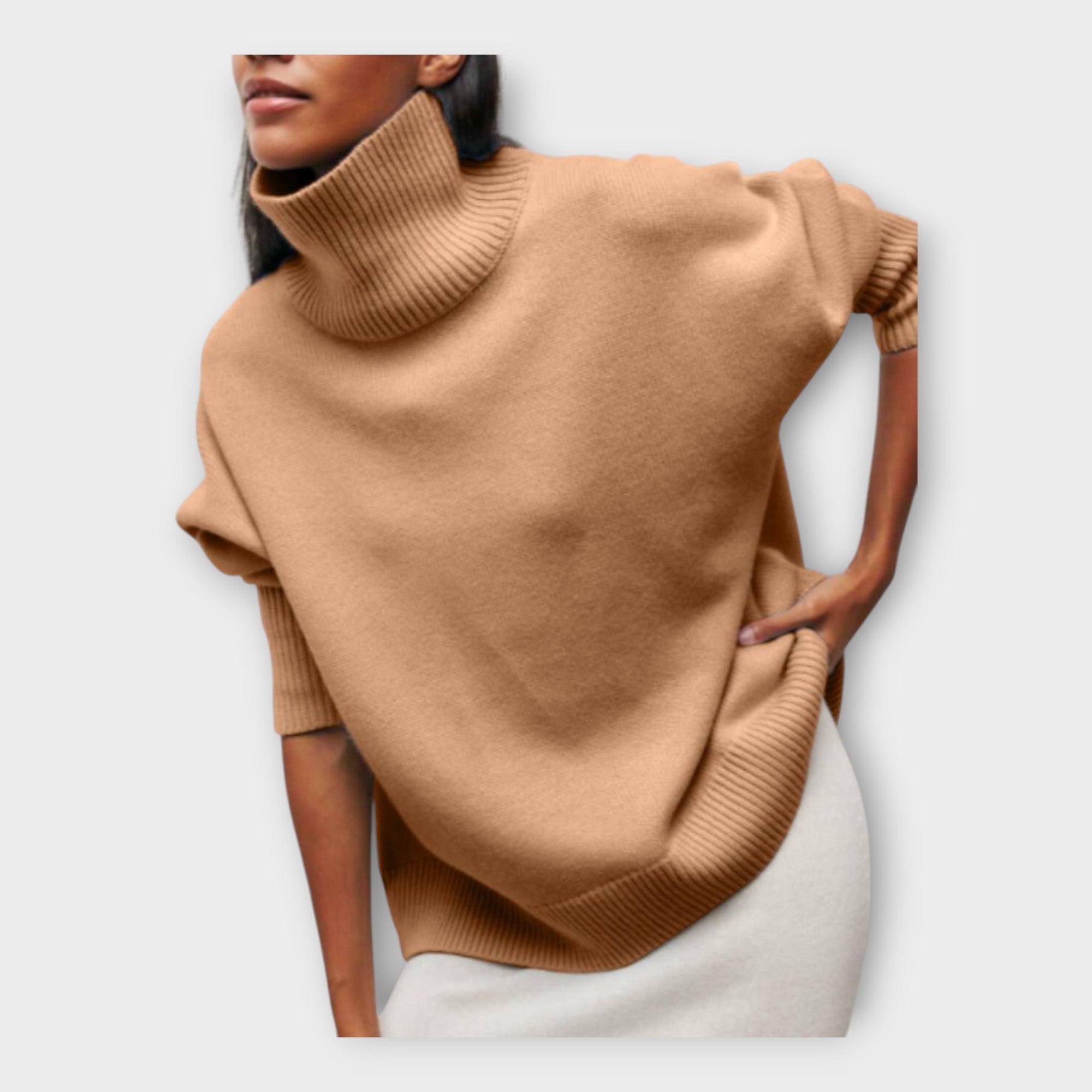 Suéter de punto con cuello alto