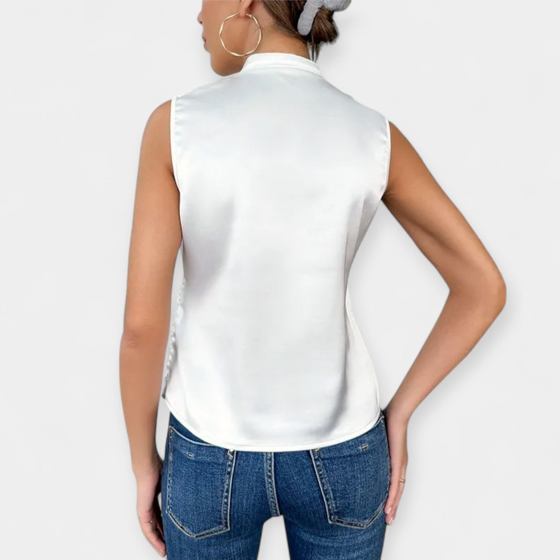 Blusa Cruzada con Escote en V