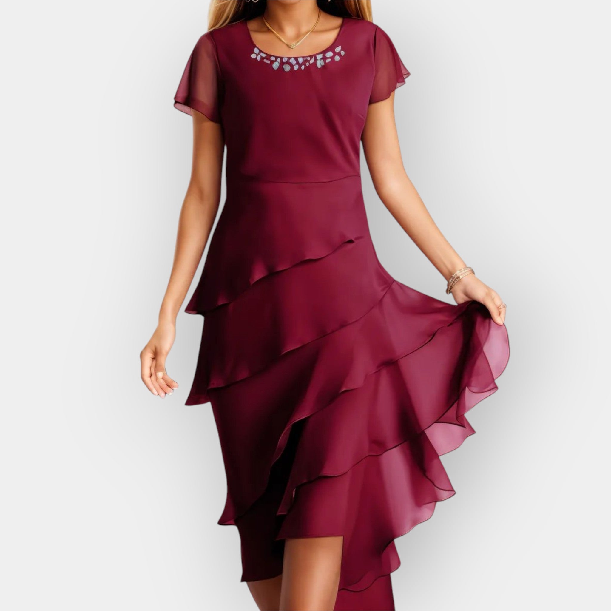 Vestido Chiffon en Capas
