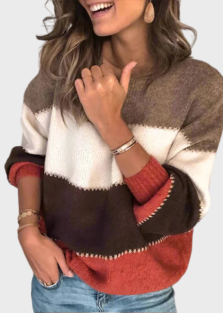 Cómodo jersey de cuello alto de punto