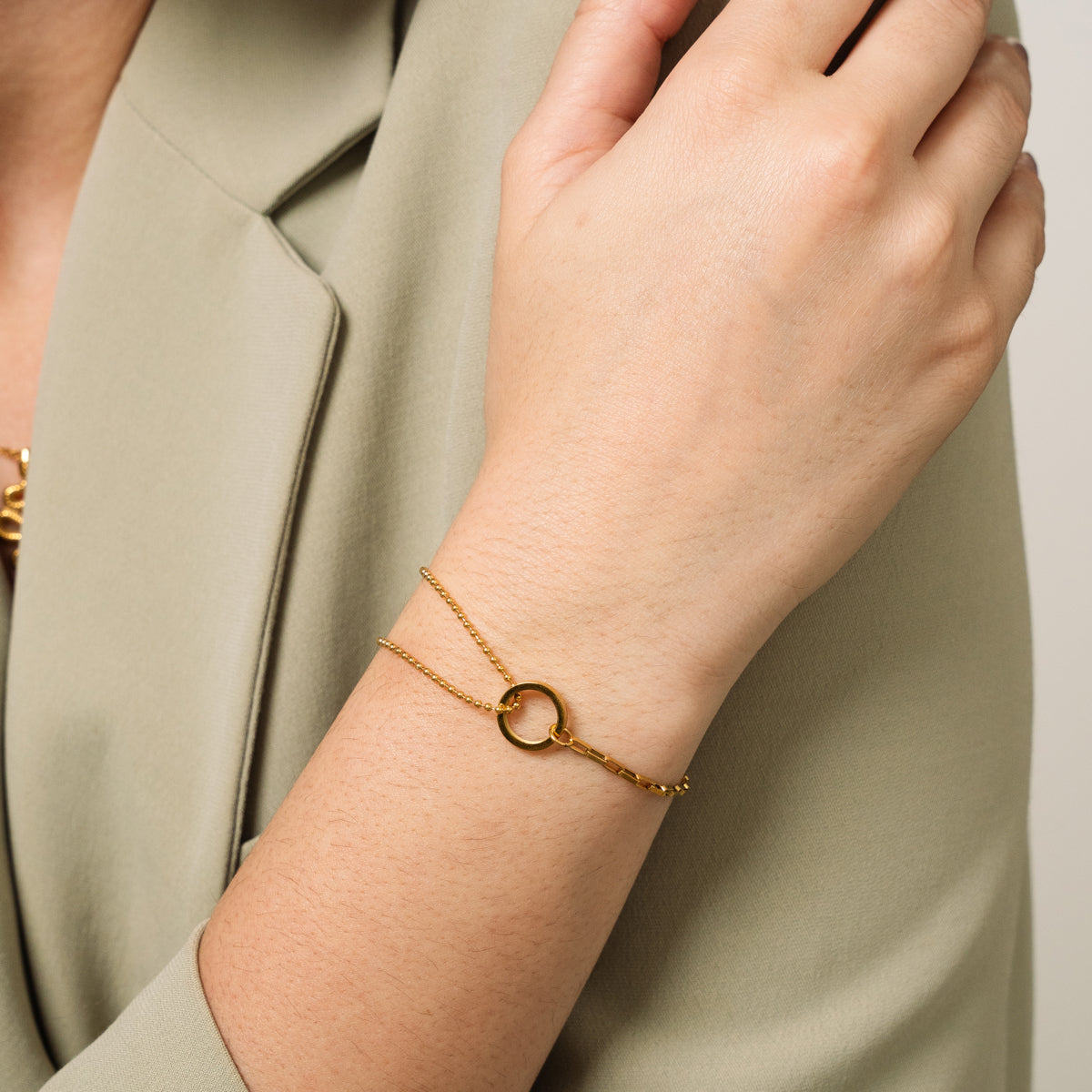 Pulsera Tennis Box Dorada