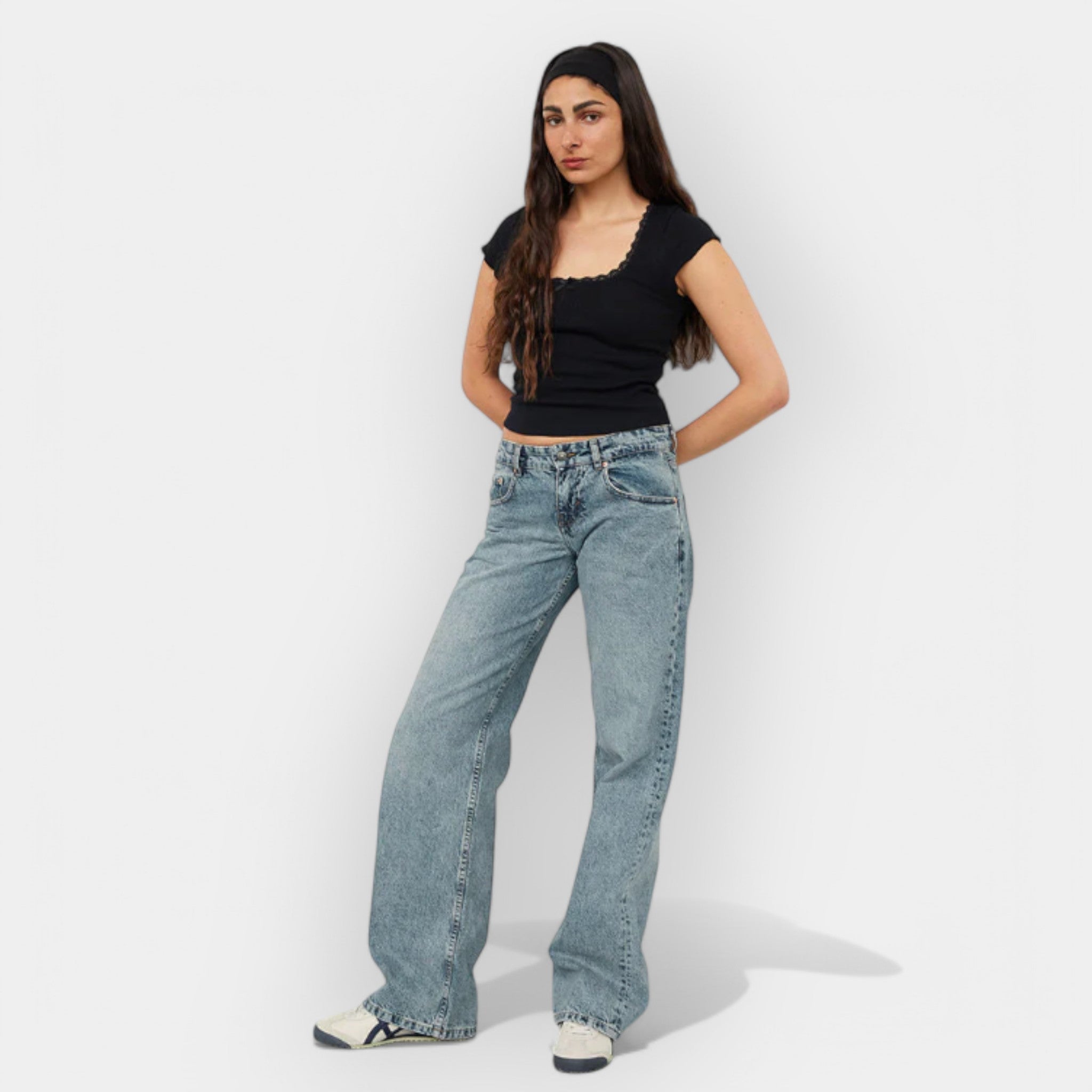 Jeans de Cintura Baja Cómodos