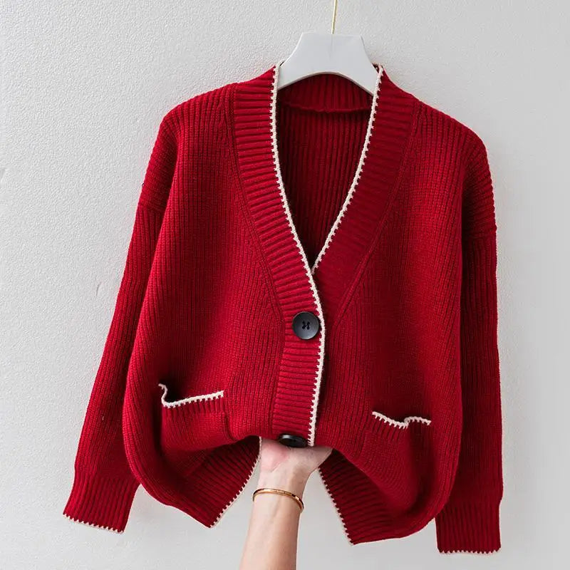 Chaleco de punto extragrande con estilo