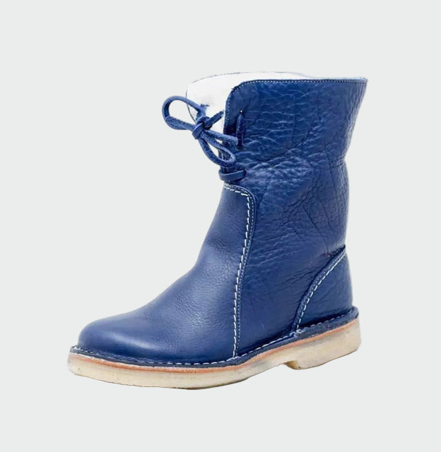 Botas de piel impermeables con forro de lana.