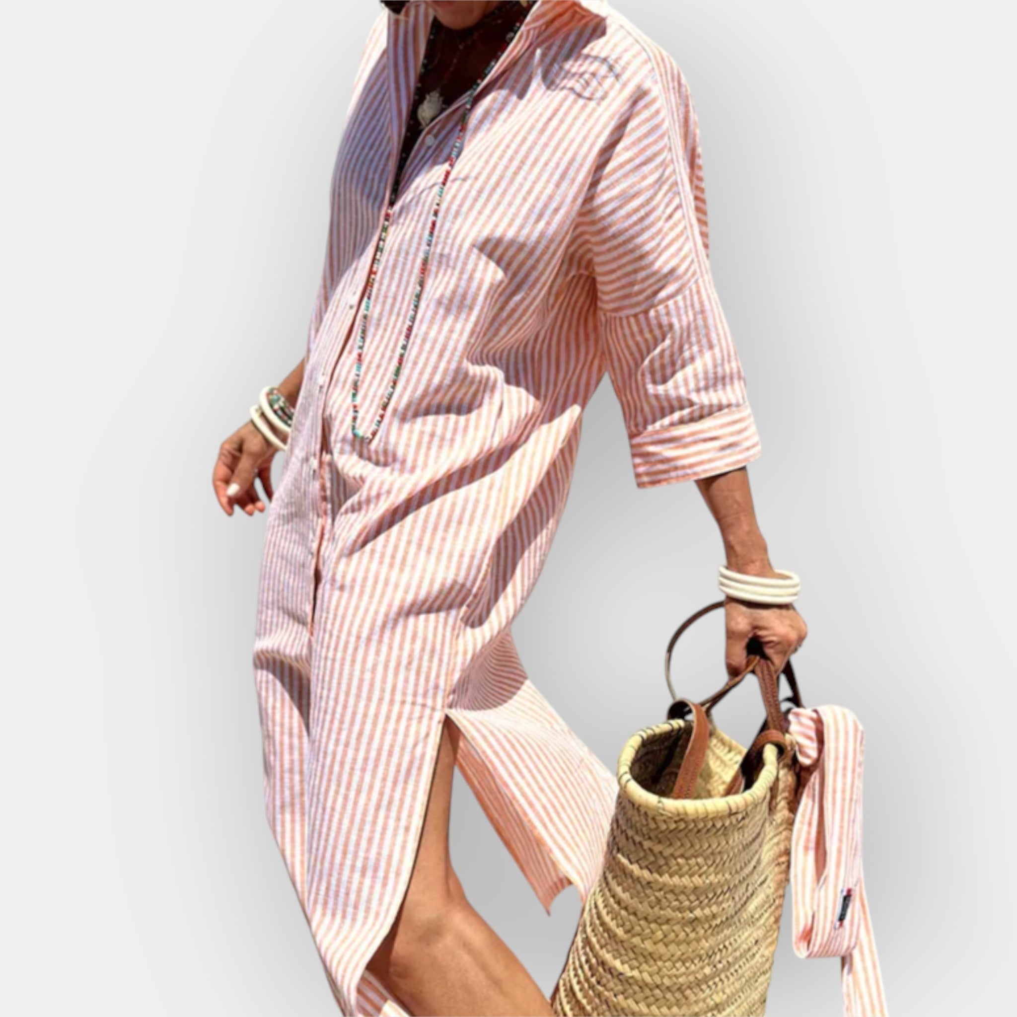 Vestido Camisero a Rayas