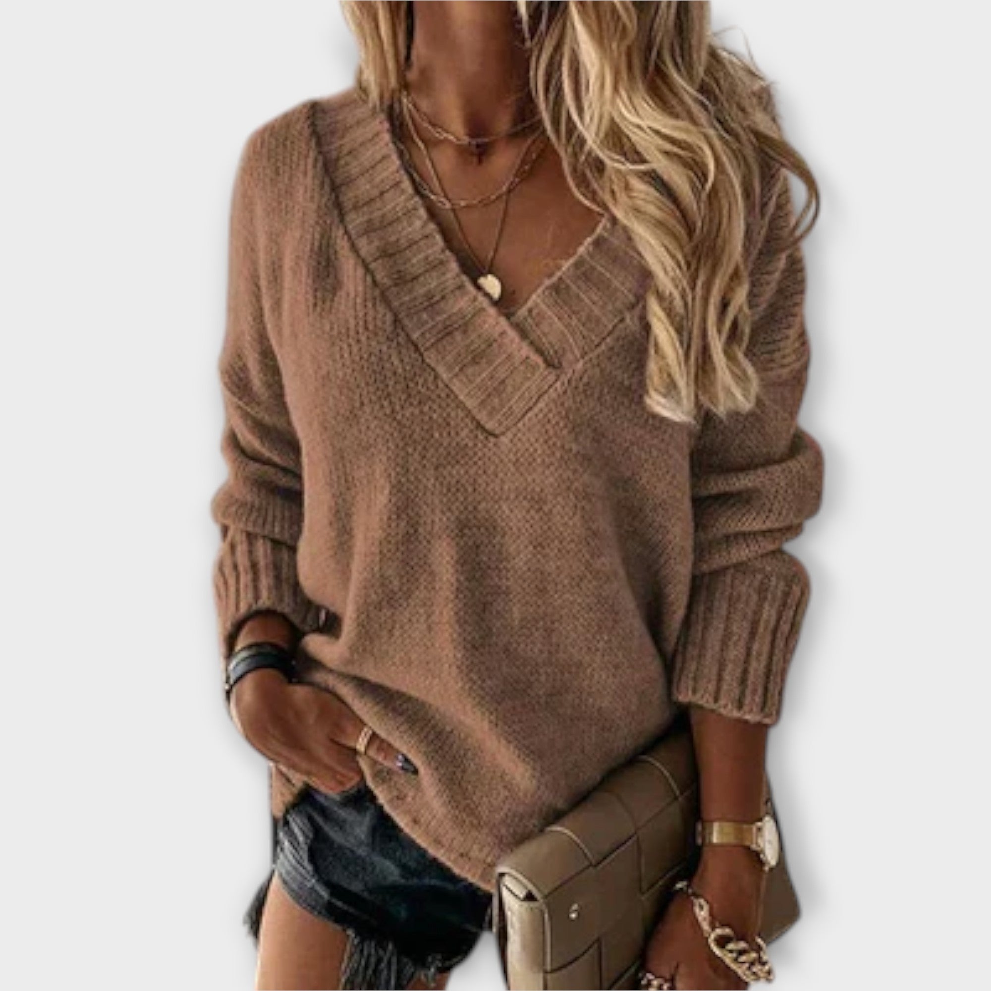 Jane - Jersey acogedor con cuello en V