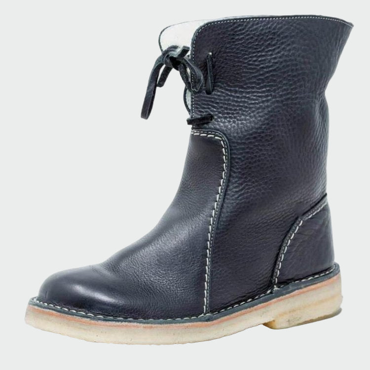 Botas de piel impermeables con forro de lana.
