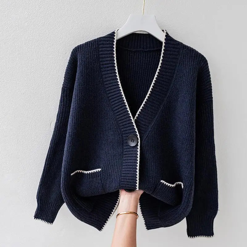 Chaleco de punto extragrande con estilo