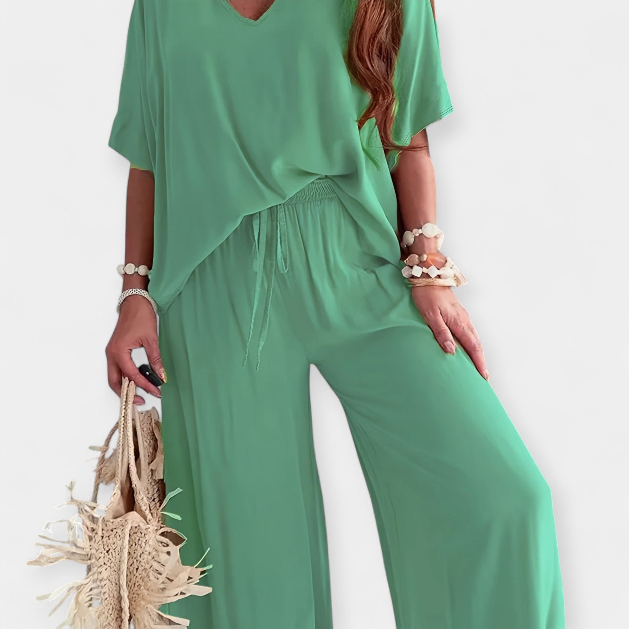 Conjunto Casual con Pantalón Ancho