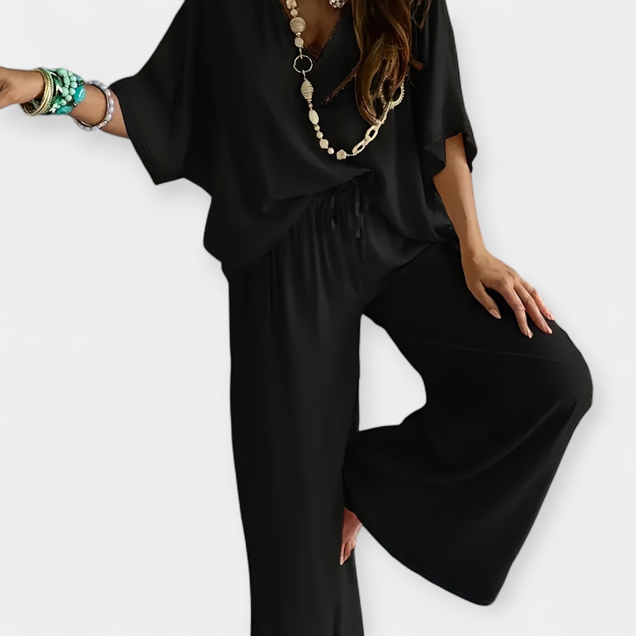 Conjunto Casual con Pantalón Ancho