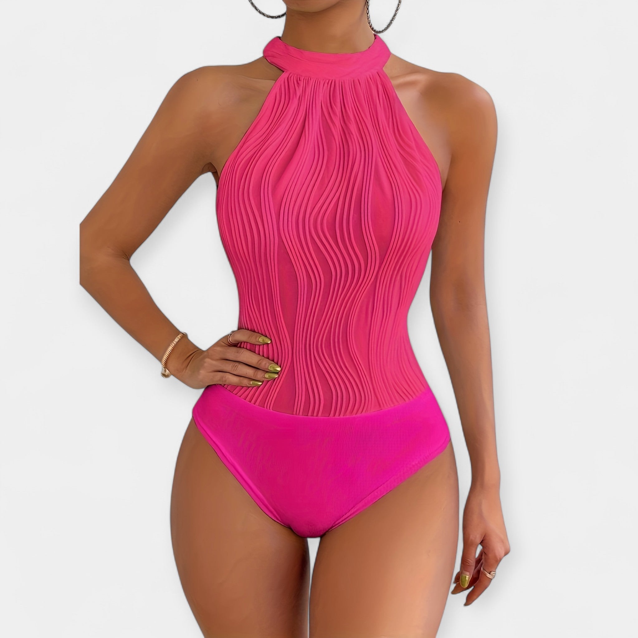 Body Enterizo Rosa Vivo