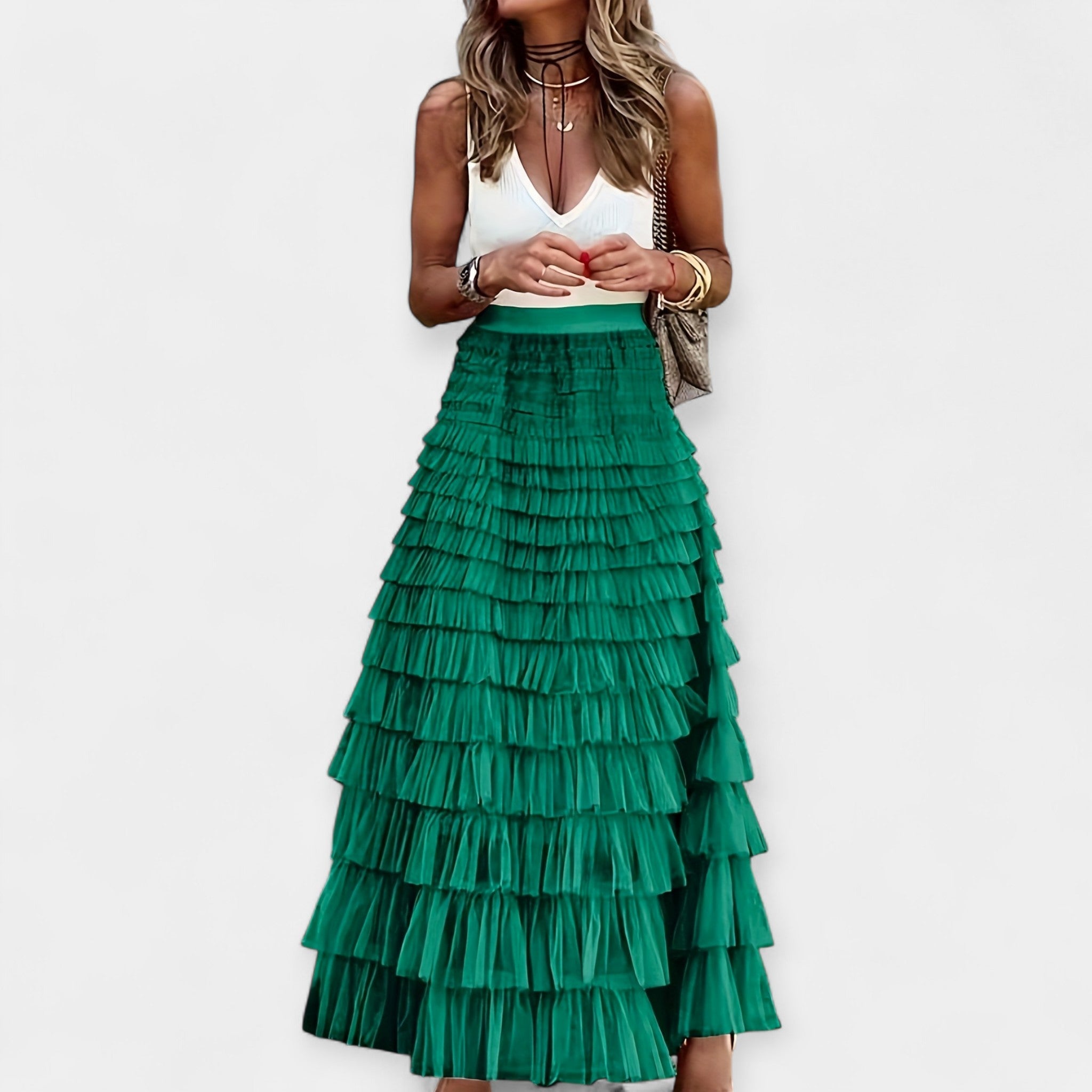 Falda Boho con Encaje
