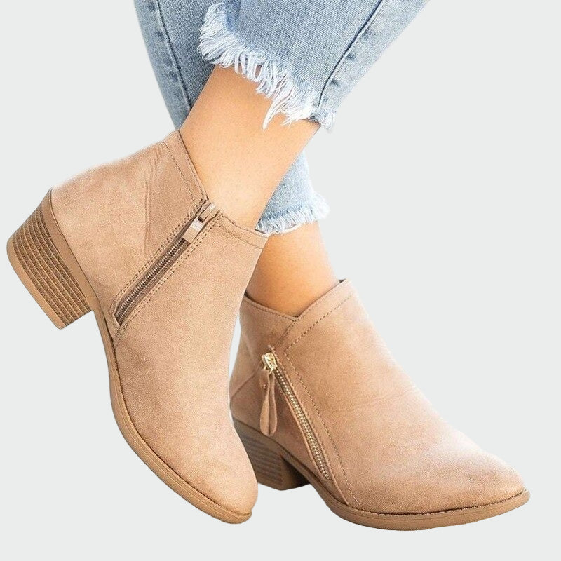 Botas ortopédicas de piel de tacón premium para invierno.