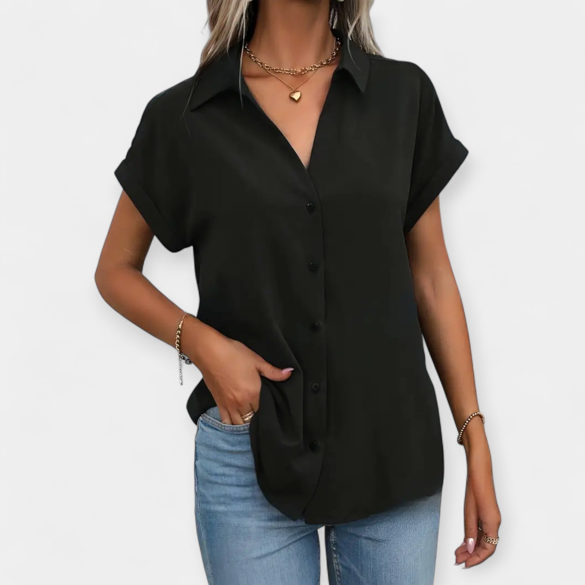 Camisa Cómoda de Manga Corta