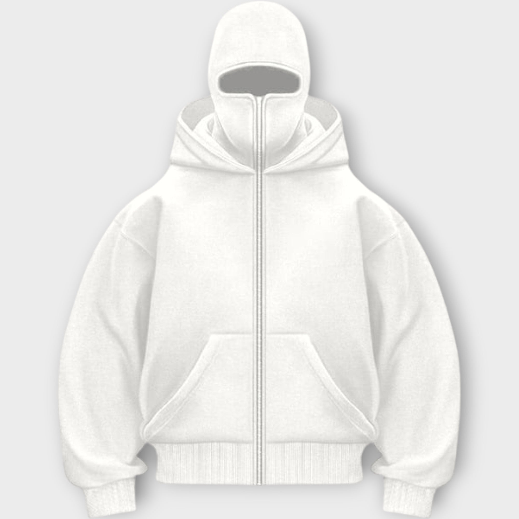 Sudadera con capucha y cremallera frontal